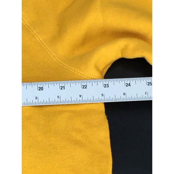 Mickey Mouse Disneyland Sweatshirt Men's Large Yellow Crewneck Pullover - Picture 3 of 10